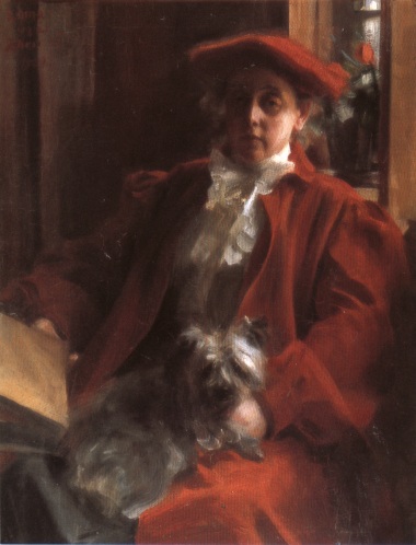 Zorn Emma Zorn and Mouche the dog