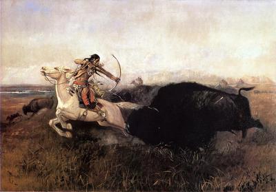 Russell Charles Marion Indians Hunting Buffalo