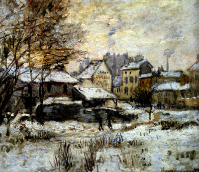 Monet Snow Effect With Setting Sun