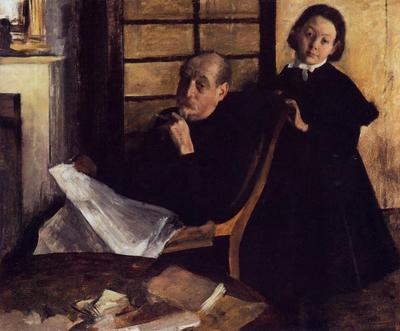 Degas Edgar Henri De Gas and His Neice Lucie Degas