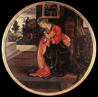 lippi filippino virgin from the annunciation 1483