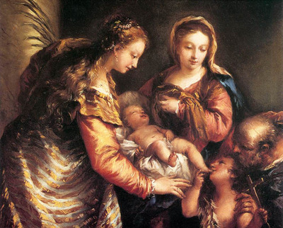 GUARDI Gianantonio Holy Family with St John the Baptist and St Catherine