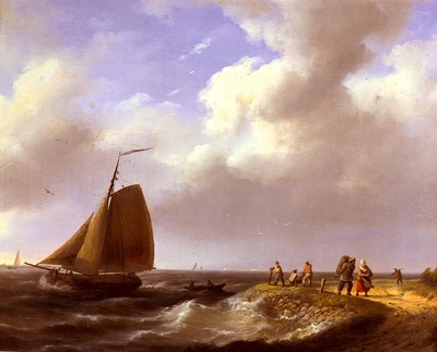 Koekkoek Johannes Hermanus A fresh Breeze Off The Dutch Coast