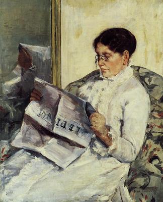 Cassatt Mary Portrait of a Lady aka Reading Le Figaro