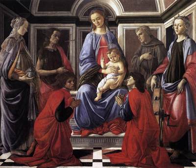 BOTTICELLI Sandro Madonna And Child With Six saints