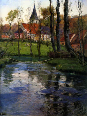 Frits Thaulow The Old Church by the River