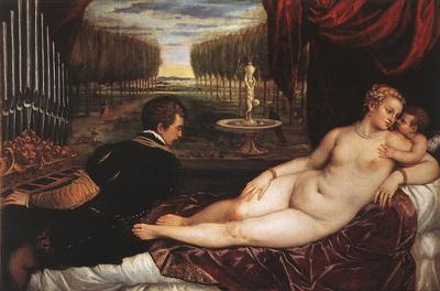 Titian Venus with Organist and Cupid