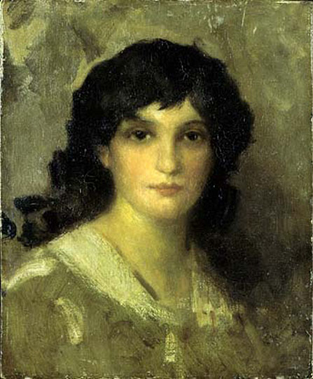 Whistler James Abott McNeill Head of a Young Woman