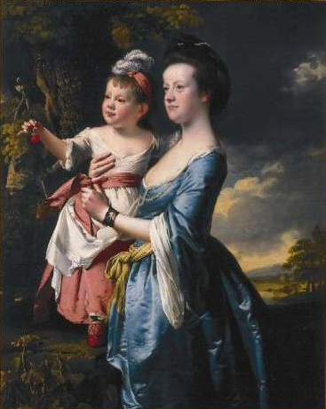 Wright Portrait of Sarah Carver and her daughter Sarah